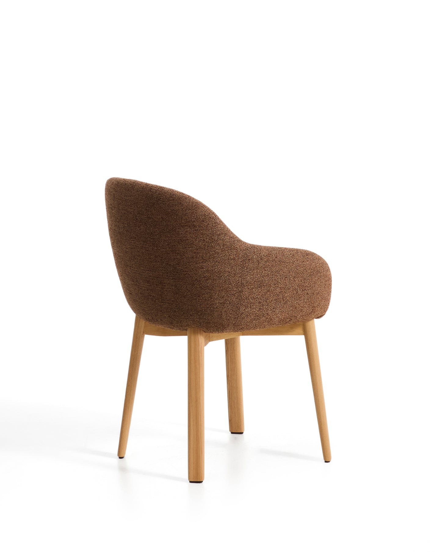 Kave Home Meila eetkamerstoel met arm chenille Terracotta