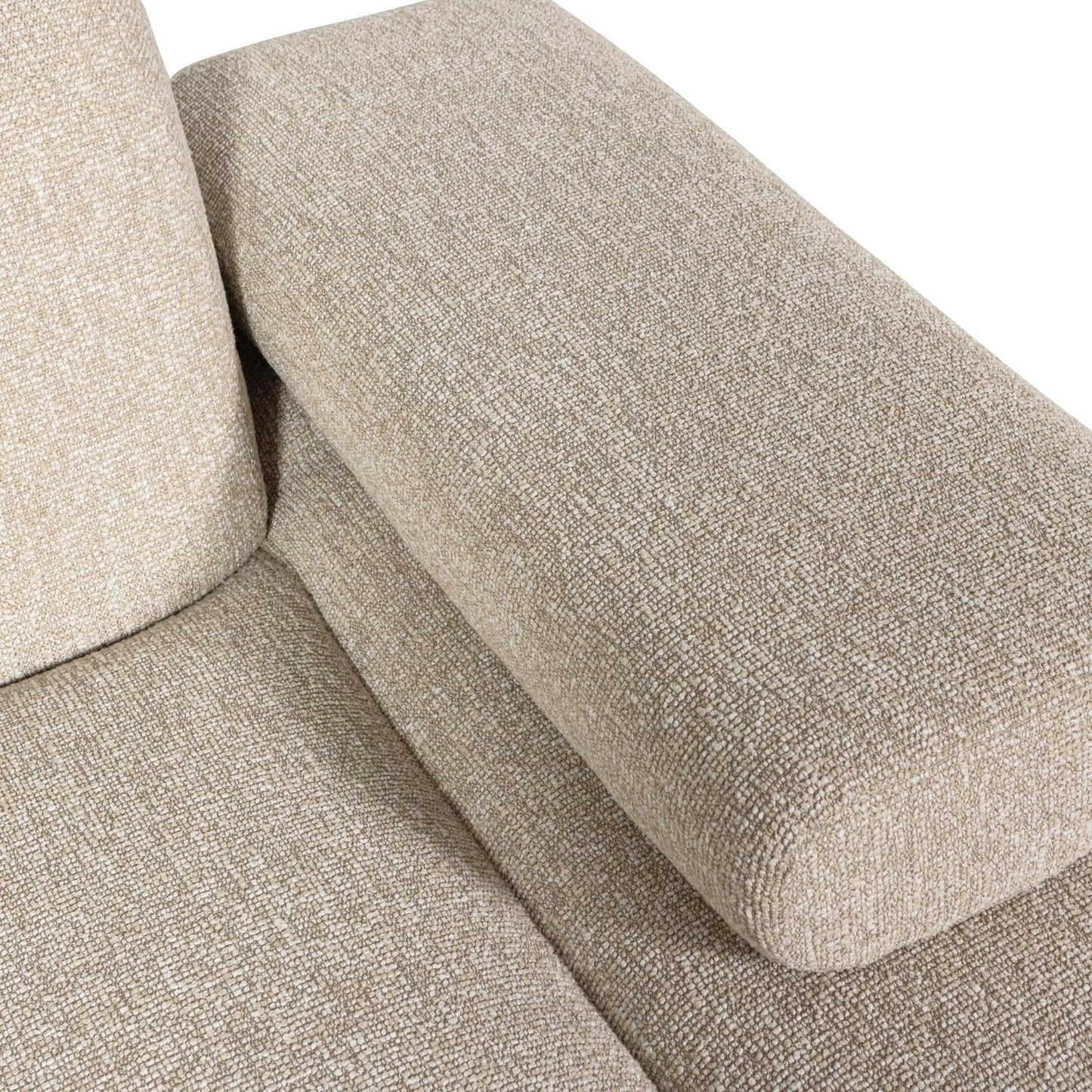 WOOOD Mojo chaise longue bank arm rechts bouclé Beige Melange