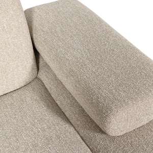 WOOOD Mojo chaise longue bank arm rechts bouclé Beige Melange
