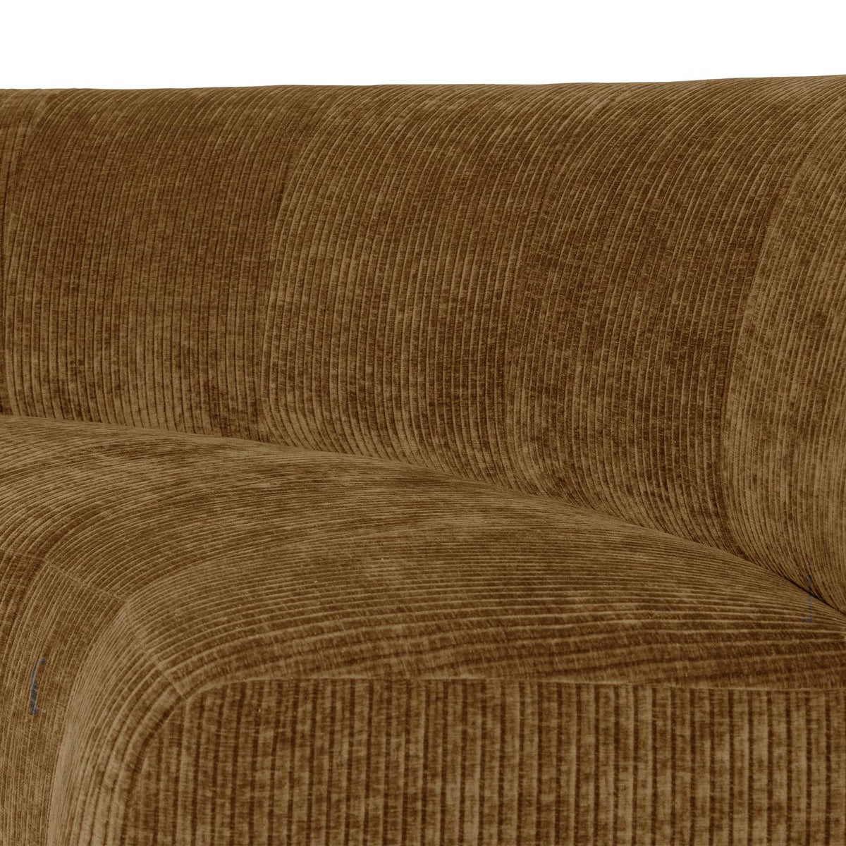 WOOOD Mojo Base eetbank halfronde hoek rugleuning rib Honinggeel