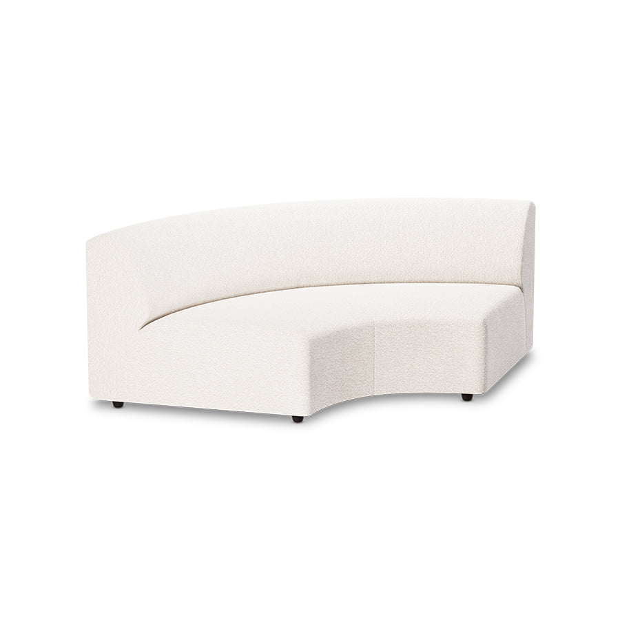 HKliving Jax bank round Boucle Cream
