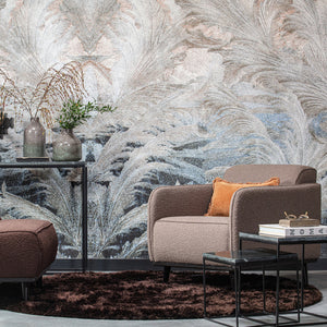 WOOOD Statement fauteuil met arm Bouclé Nougat
