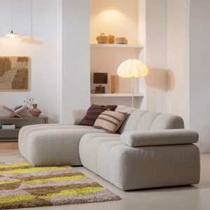WOOOD Mojo chaise longue bank links bouclé Beige Melange