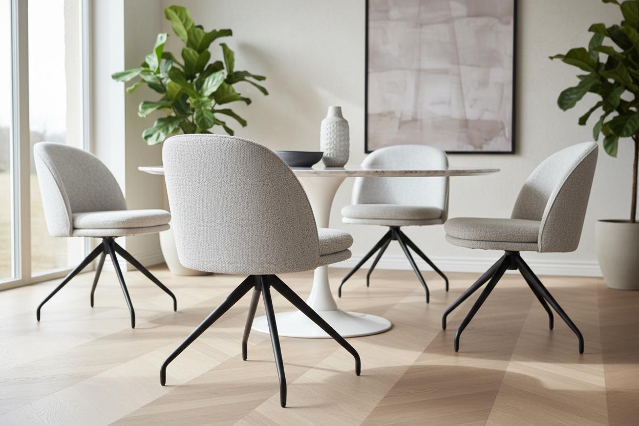 HelloChair HC20 Xess eetkamerstoel Milan Leaf spinpoot zwart