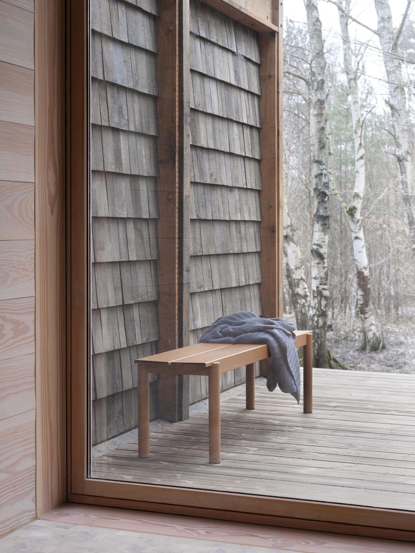 Muuto Linear Steel tuinbank 170 cm Burnt Orange