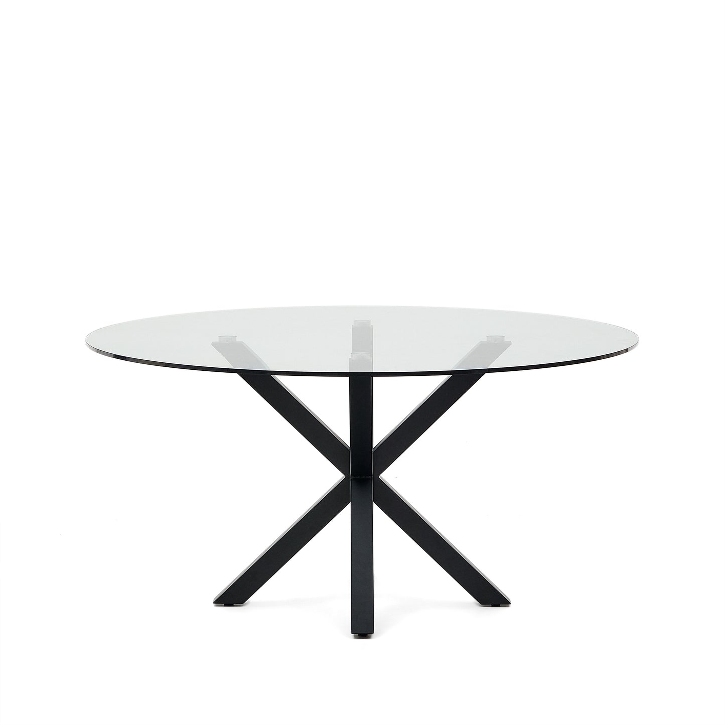 Kave Home Argo eettafel rond Ø150 cm Clear/Black