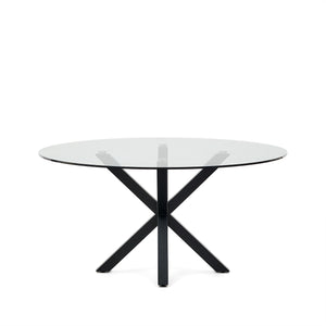 Kave Home Argo eettafel rond Ø150 cm Clear/Black