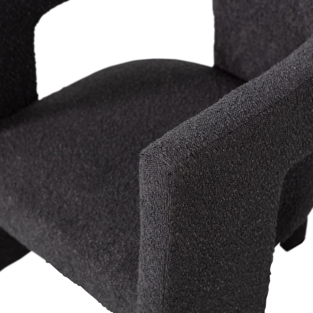WOOOD Tiwa fauteuil bouclé Donkergrijs