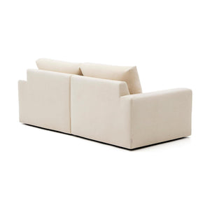 Kave Home Alea 3-zitsbank met chaise longue rechts Ecru