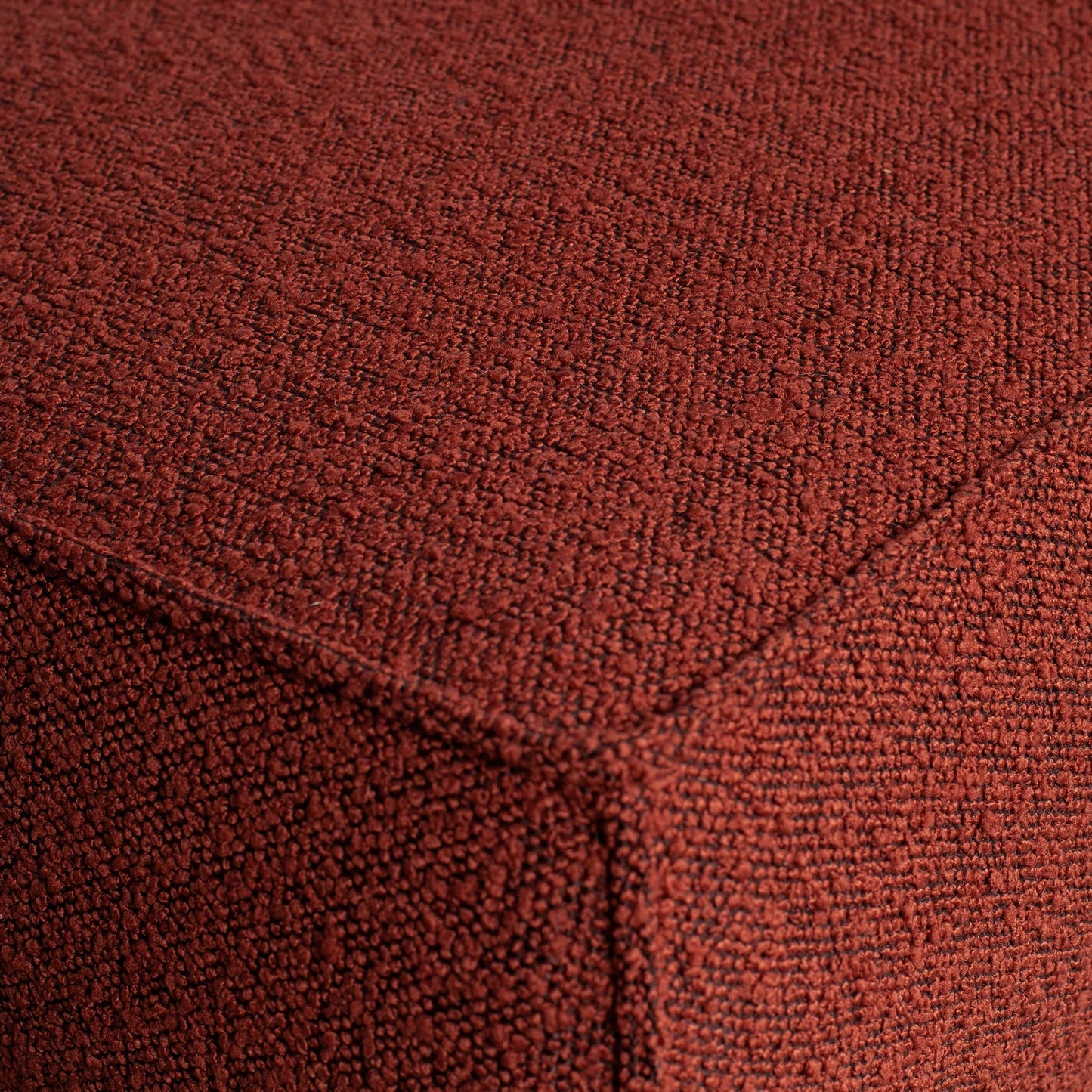 WOOOD Statement hocker Bouclé Kastanjebruin