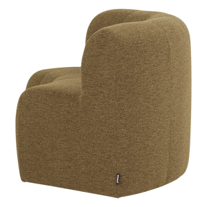 WOOOD Mojo Base eetbank halfronde hoek rugleuning bouclé Geel/Bruin