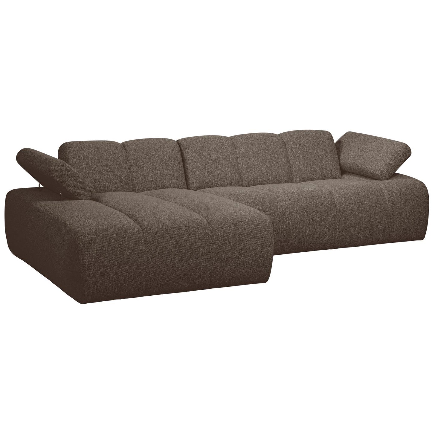 WOOOD Mojo chaise longue bank links bouclé Bruin melange