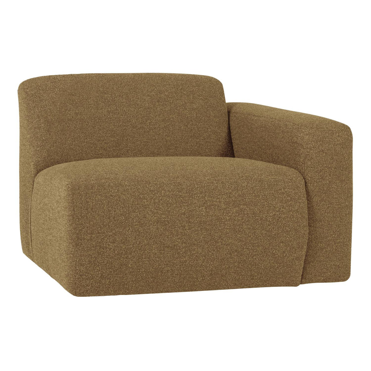WOOOD Mojo Base 1-zits bank arm rechts bouclé Geel/Bruin
