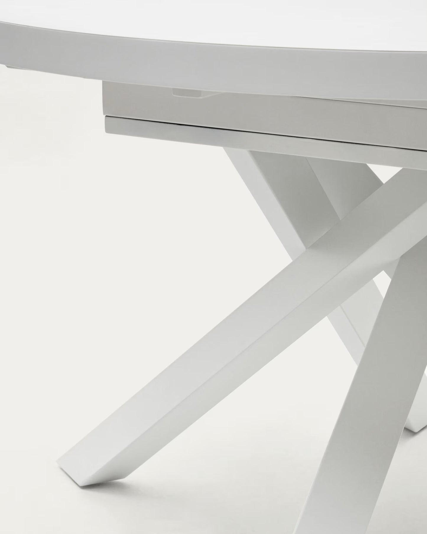 Kave Home Vashti eettafel uitschuifbaar Ø120(160) cm Wit