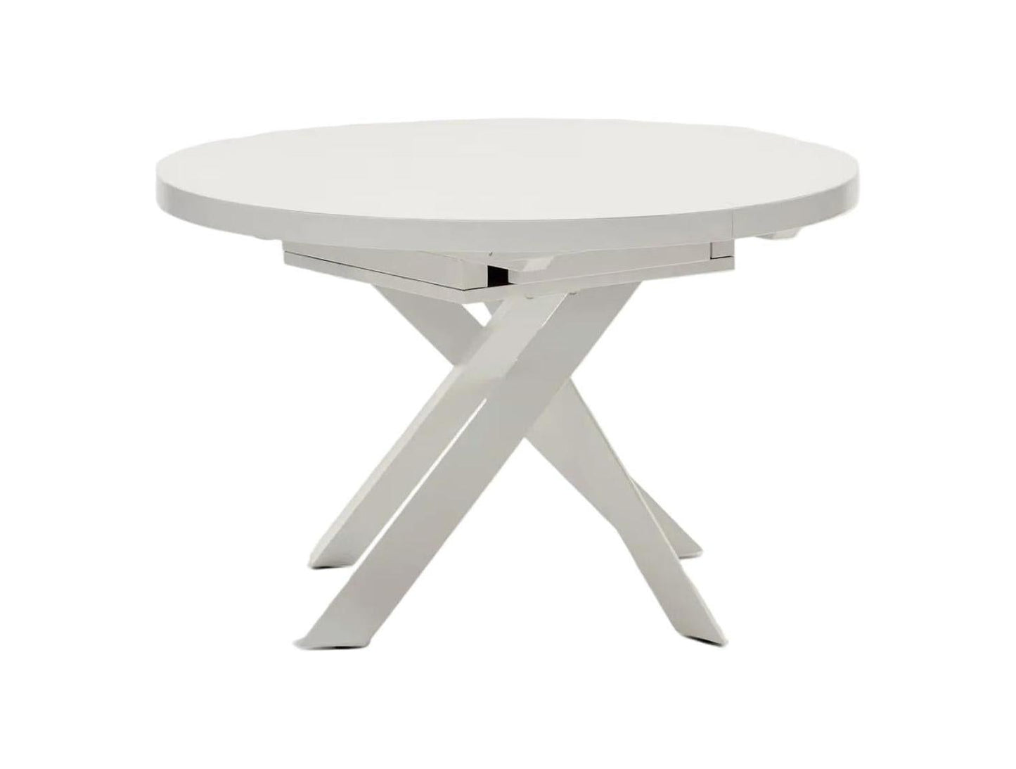 Kave Home Vashti eettafel uitschuifbaar Ø120(160) cm Wit