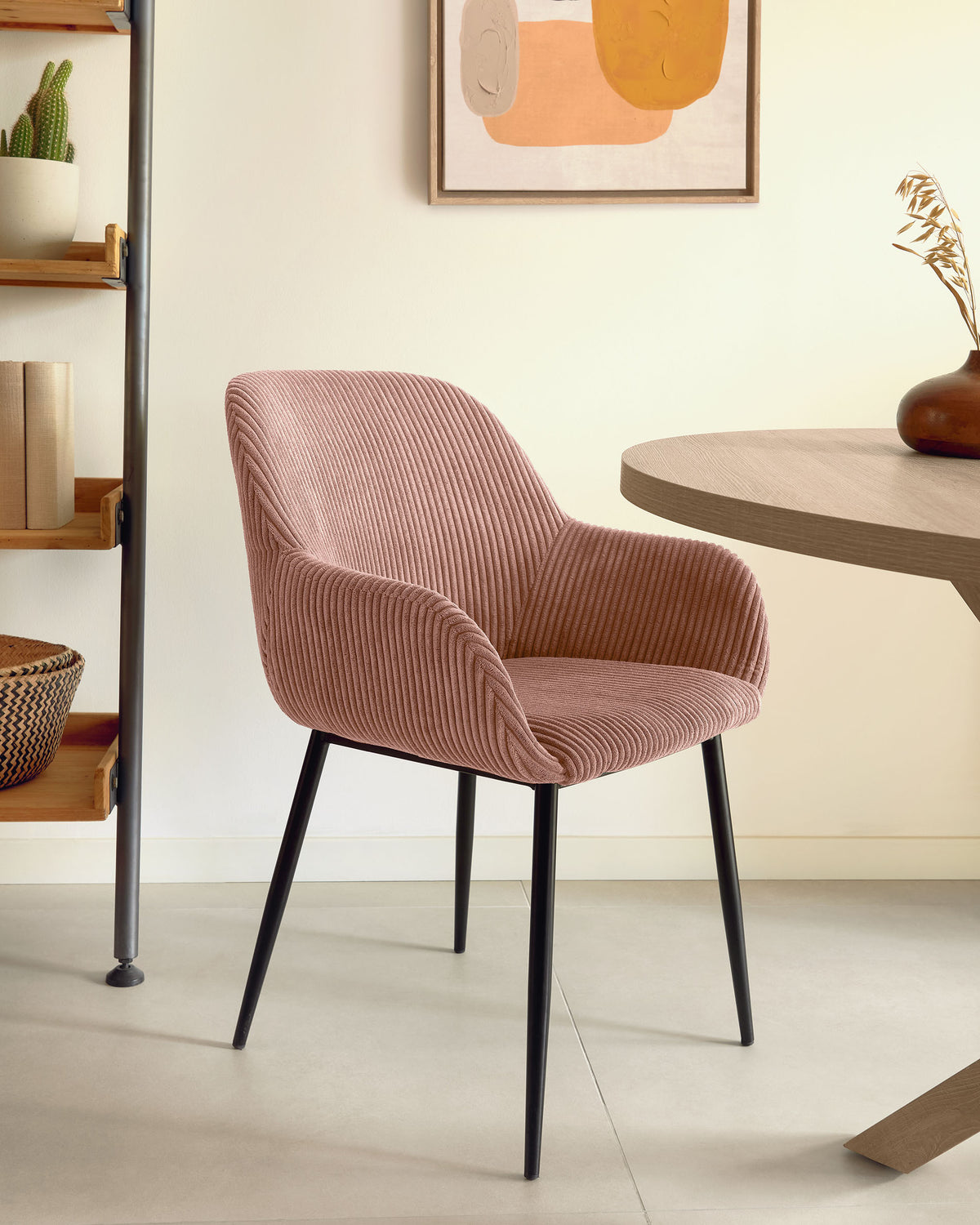 Kave Home Argo eettafel rond Ø120 cm Natural/Natural