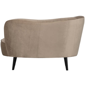 WOOOD Sara lounge fauteuil links velvet Khaki