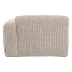 WOOOD Mojo Base chaise longue bank arm rechts rib Ecru