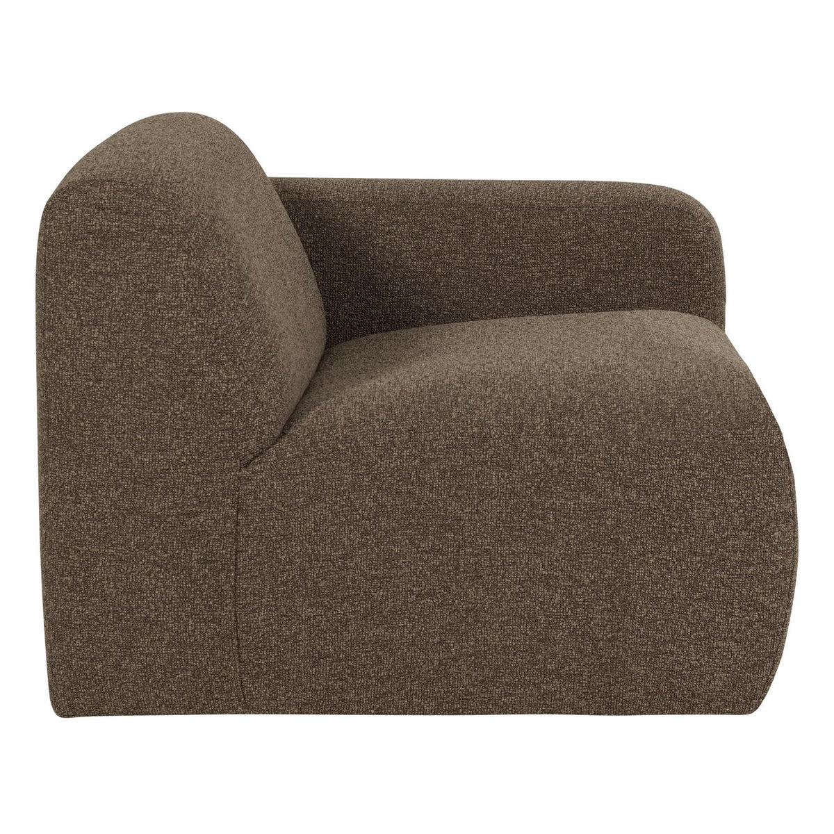 WOOOD Mojo Base 1-zits bank arm rechts bouclé Bruin