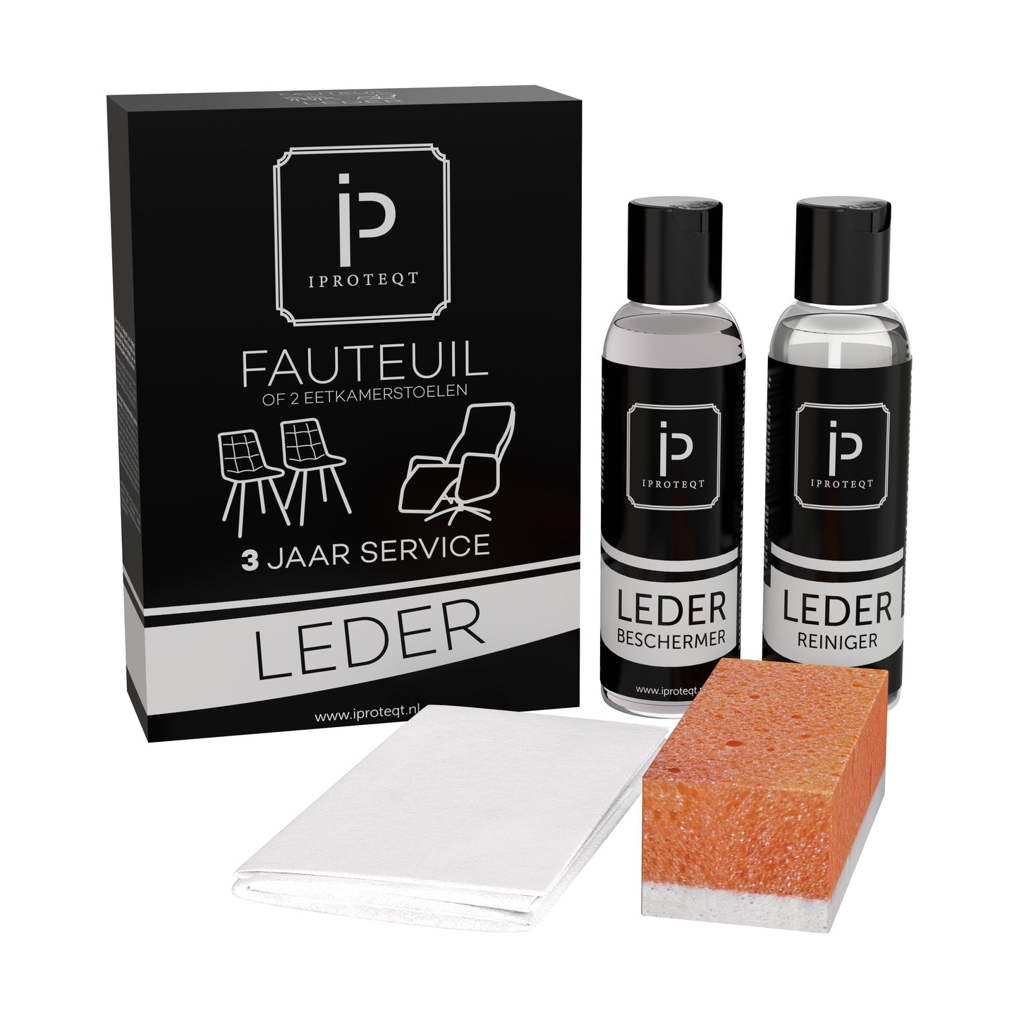iProteqt afgedekt leder 3 jaar voor 2 eetkamerstoelen