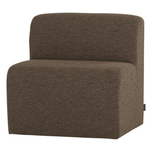 WOOOD Mojo Base eetkamerbank 84 cm met rugleuning bouclé Bruin