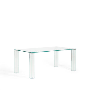 Kave Home Adularia eettafel 165x90 Transparant