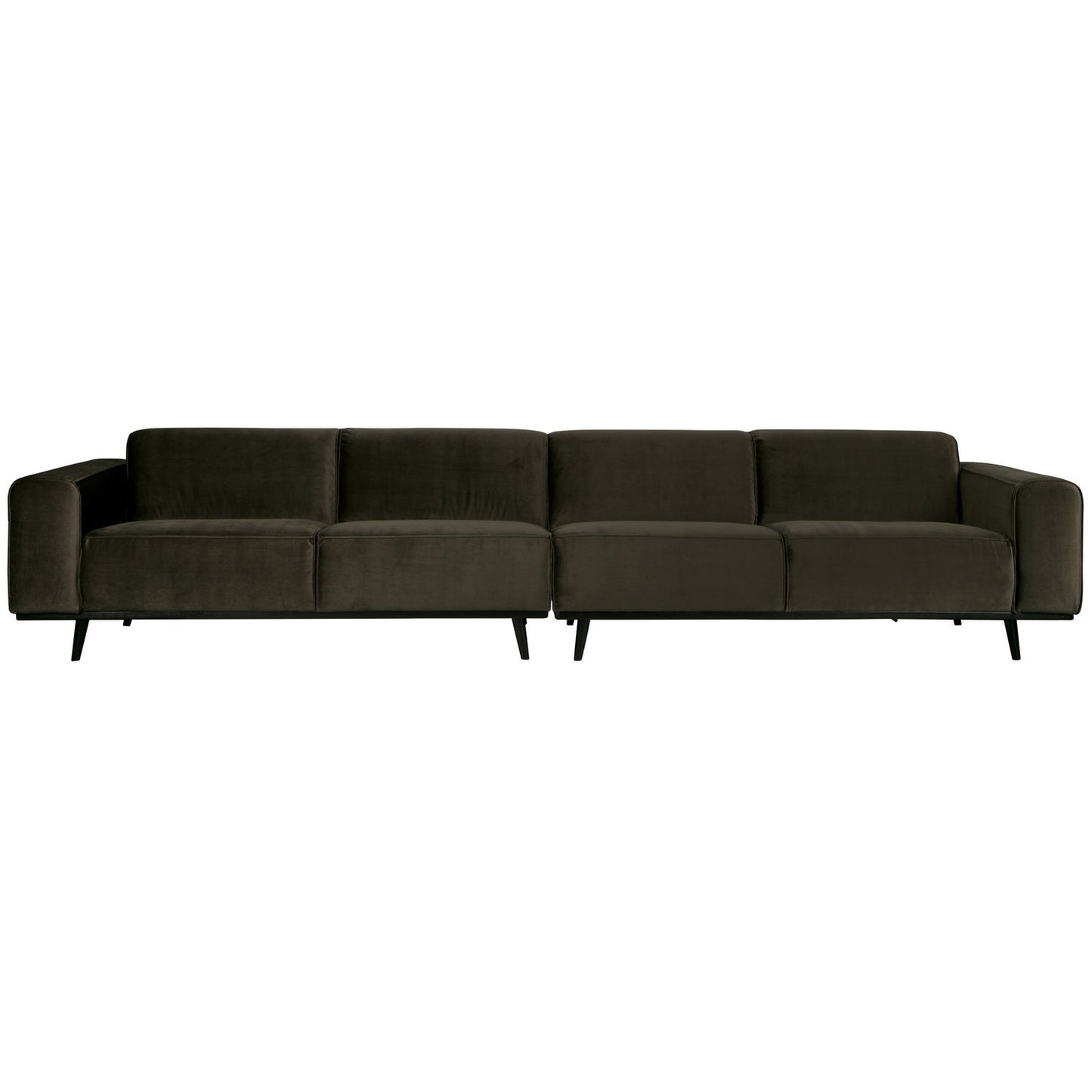 WOOOD Statement XL 4-zits bank 372 cm Velvet Warm Groen