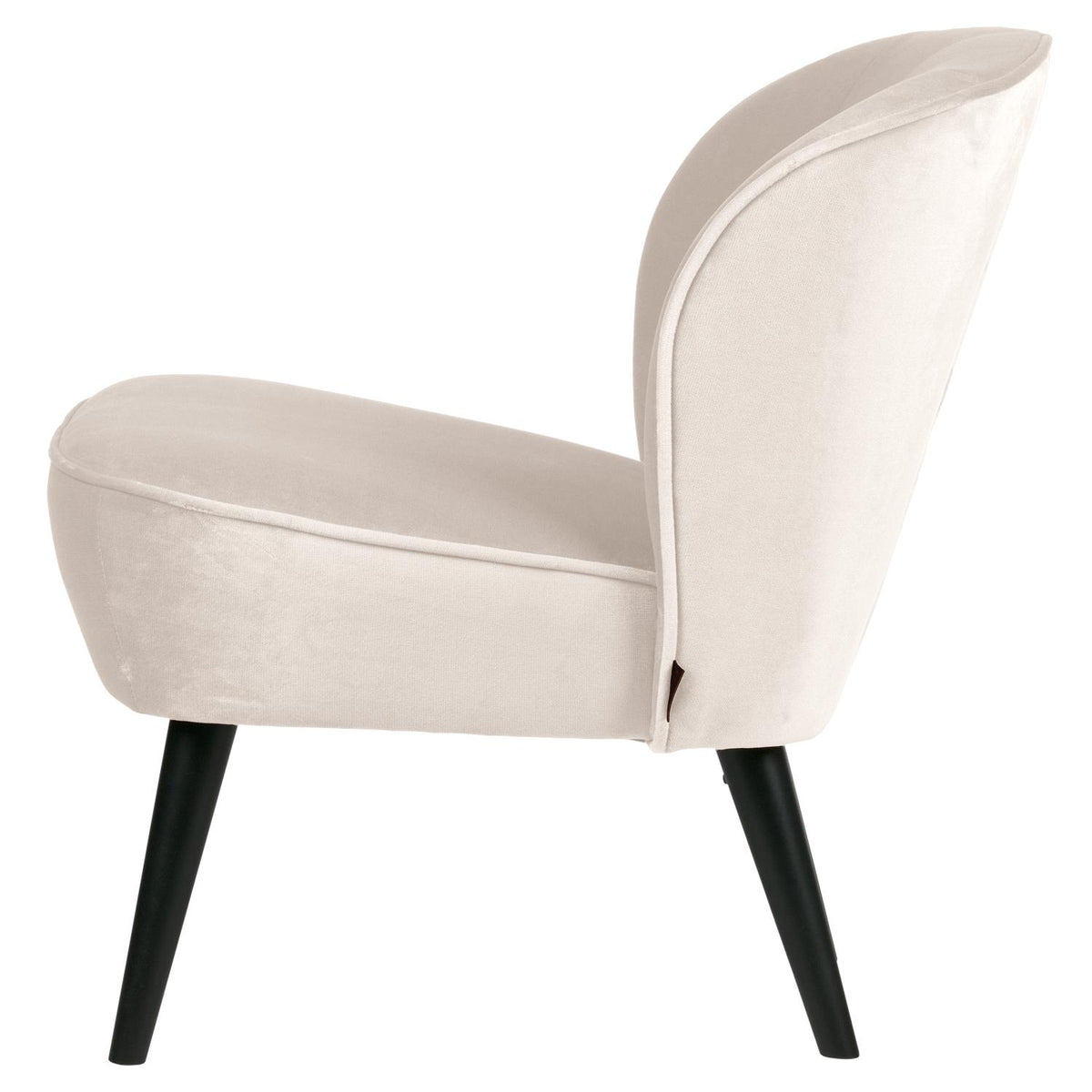 WOOOD Sara fauteuil velvet Off-White