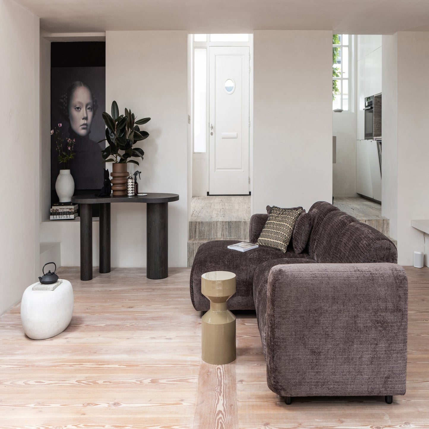 WOOOD Maan bureau Donkerbruin