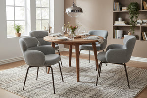 HelloChair HC22 Akin eetkamerstoel Milan Wheat vierpoot zwart