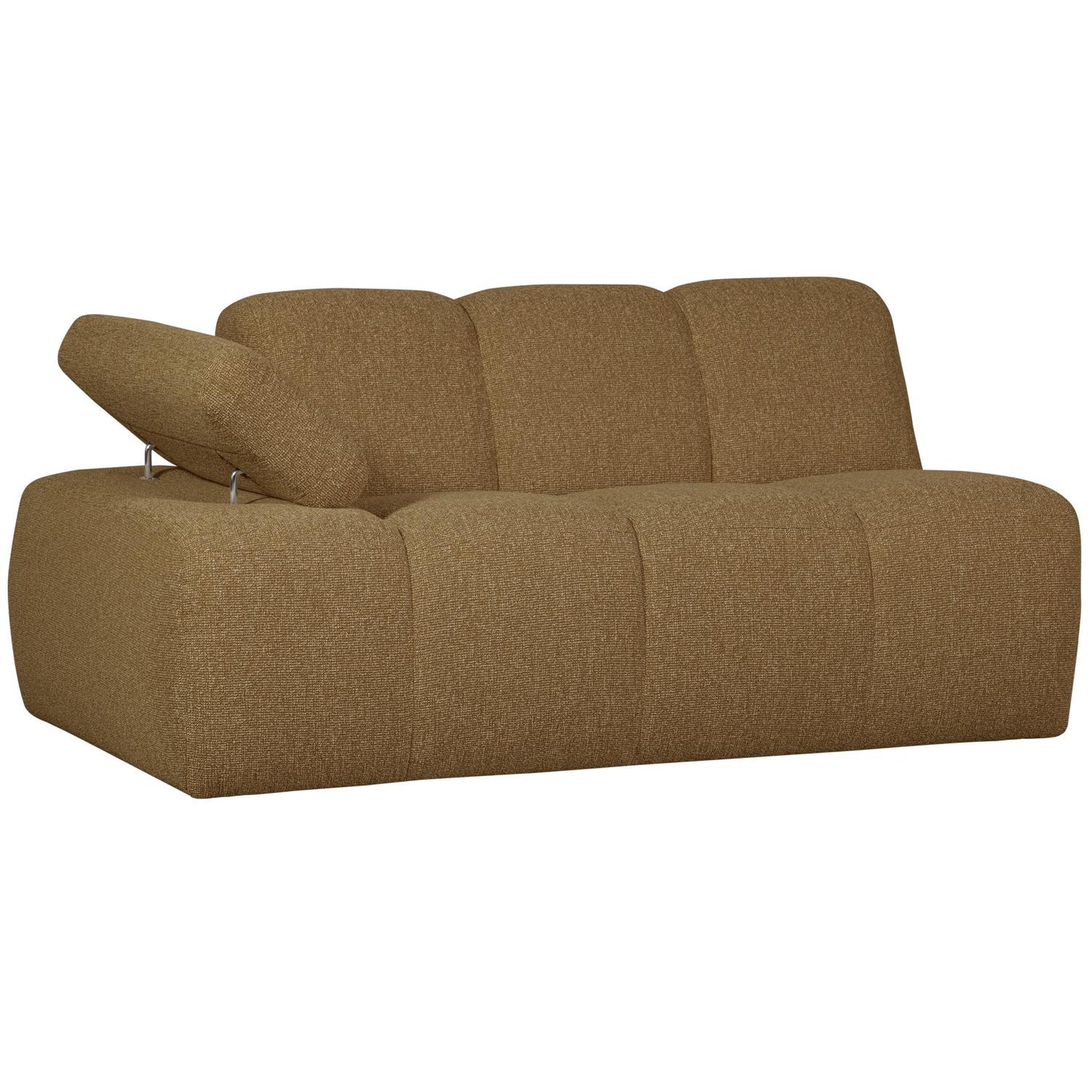 WOOOD Mojo 1,5-zits bank arm links bouclé Geel/Bruin Melange