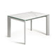 Kave Home Axis eettafel uitschuifbaar 120/180x80 cm Wit/Grijs