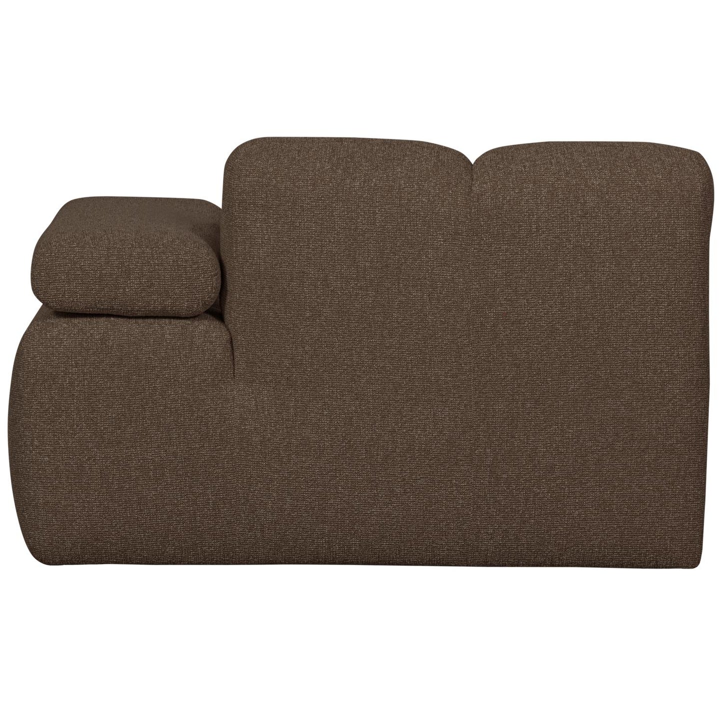 WOOOD Mojo chaise longue bank arm rechts bouclé Bruin Melange