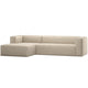 WOOOD Bean hoekbank links Beige Melange