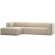 WOOOD Bean hoekbank links Beige Melange