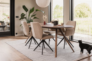 Jesper Home Misaki eetkamerstoel Breezy Blue cross black