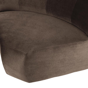 WOOOD Mojo Base bank hoekelement rond velvet Bruin