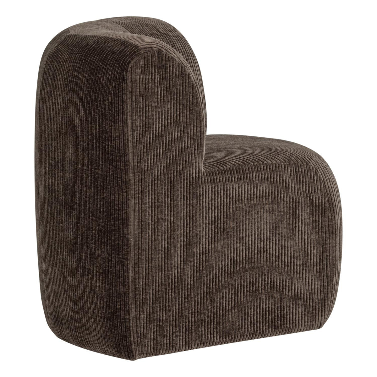 WOOOD Mojo Base eetbank hoek met rugleuning rib Bruin