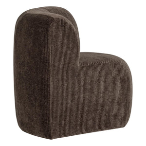 WOOOD Mojo Base eetbank hoek met rugleuning rib Bruin
