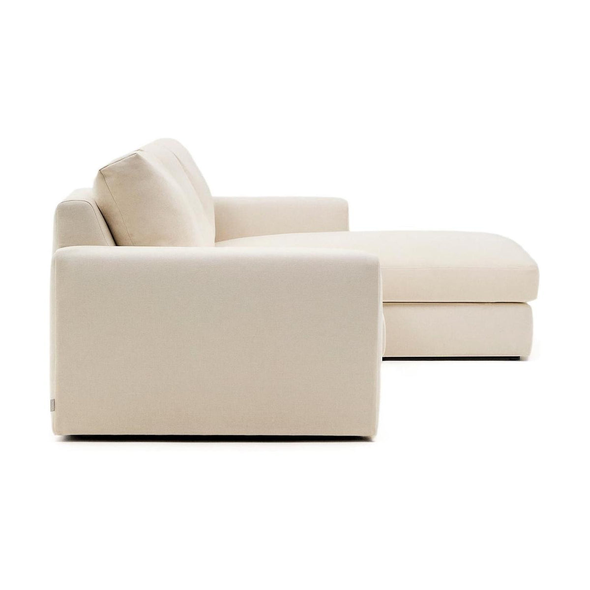 Kave Home Alea 4-zitsbank met chaise longue rechts Ecru