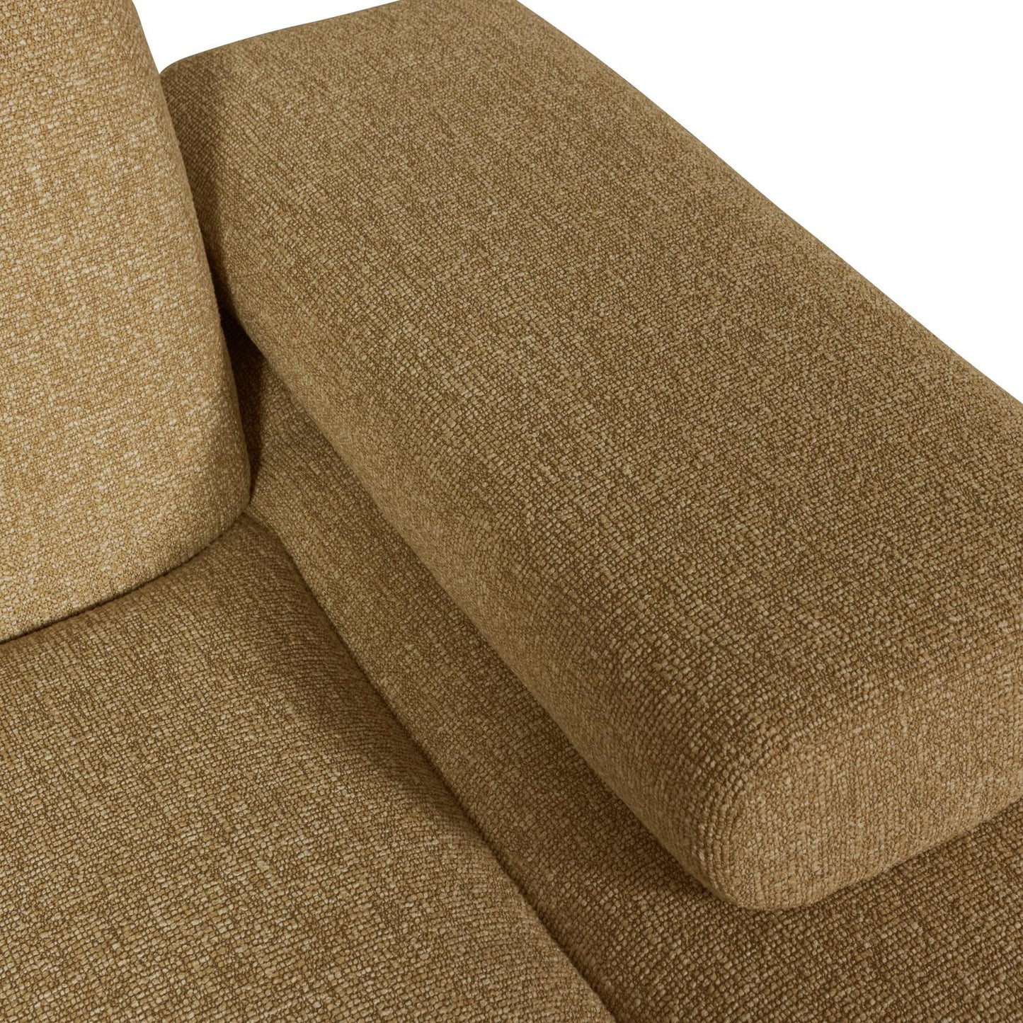 WOOOD Mojo chaise longue bank arm rechts bouclé Geel/Bruin Melange