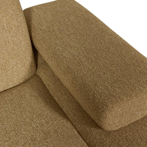 WOOOD Mojo chaise longue bank arm rechts bouclé Geel/Bruin Melange
