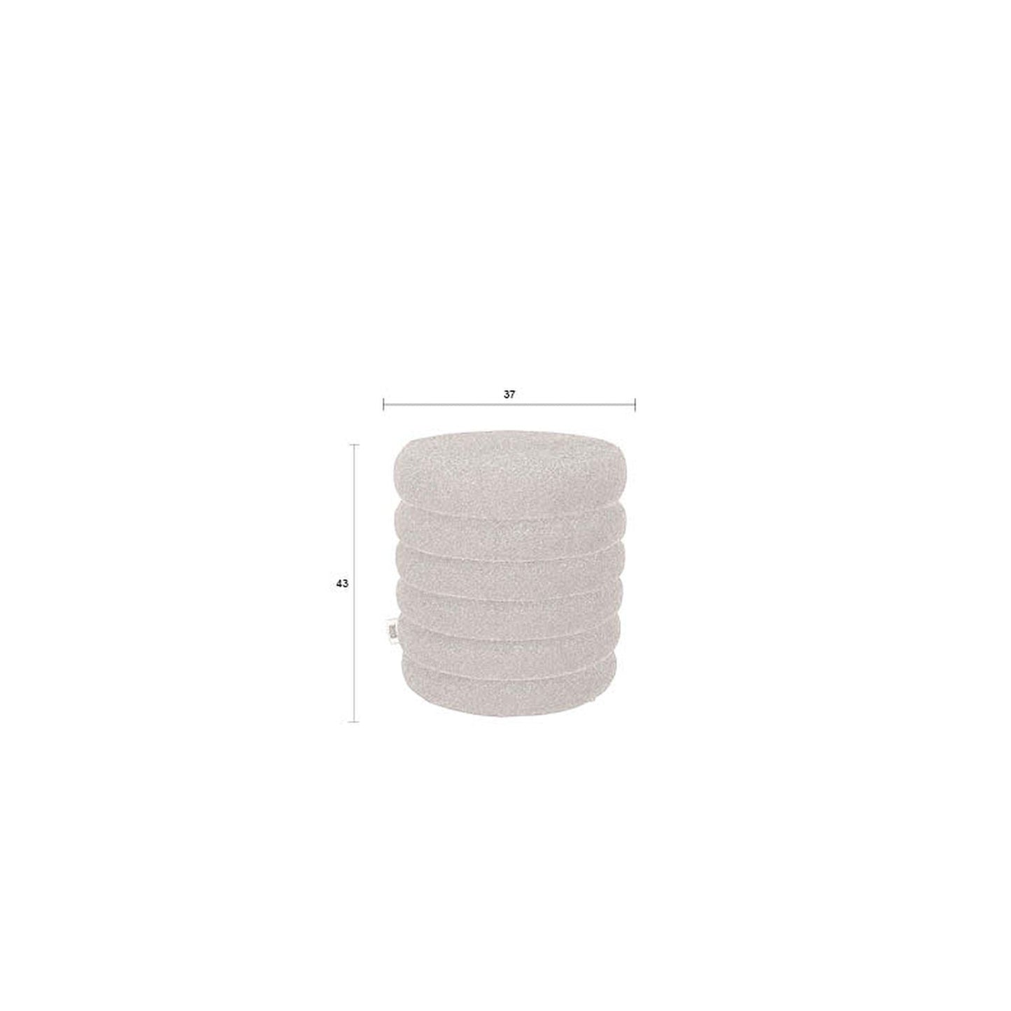 Dutchbone Fern poef beige