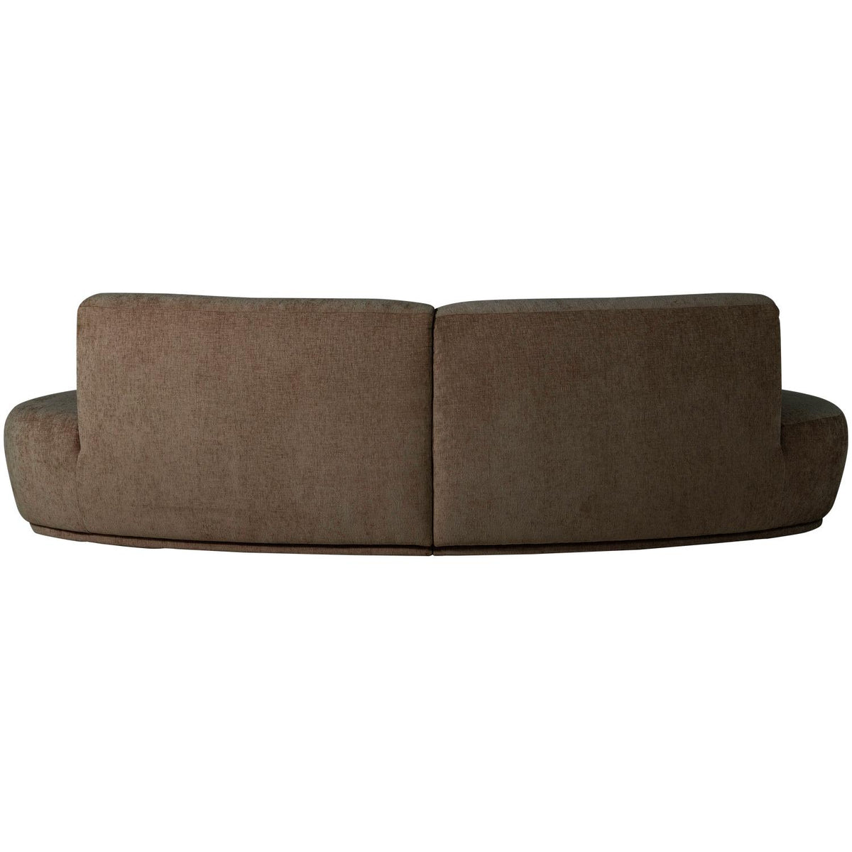 WOOOD Batavier 4-zits bank halfrond velvet Bruin Melange