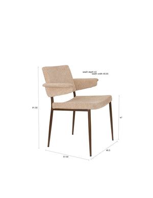 Dutchbone Portland eetkamerstoel Beige
