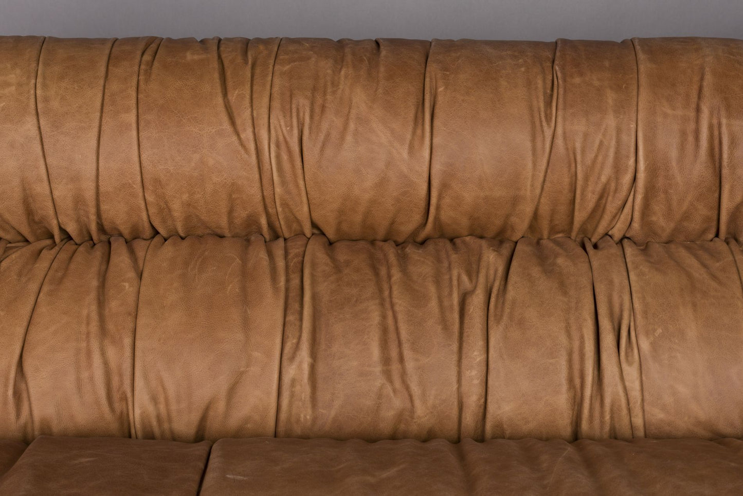 Dutchbone Douglas bank 3-zits leer Cognac
