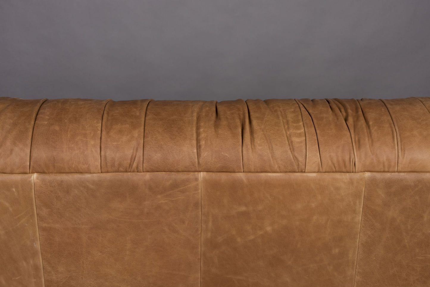 Dutchbone Douglas bank 3-zits leer Cognac