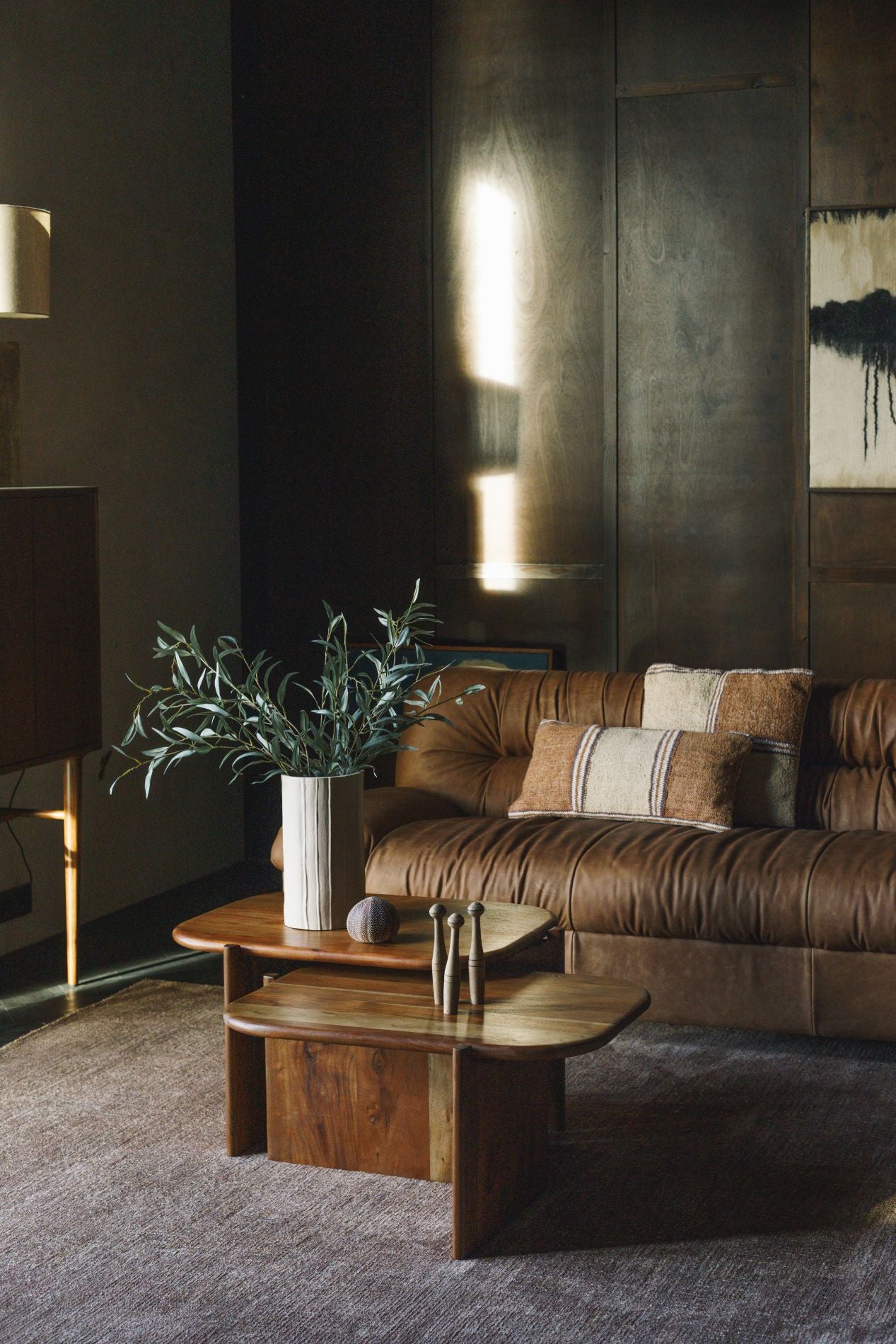 Dutchbone Douglas bank 3-zits leer Cognac
