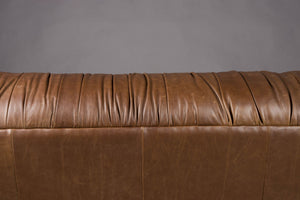 Dutchbone Douglas bank 3-zits leer Chocolate