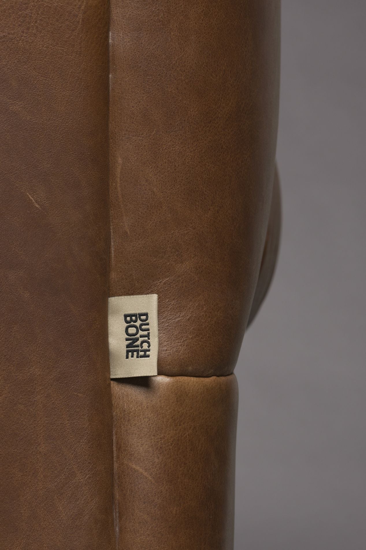 Dutchbone Douglas bank 3-zits leer Chocolate